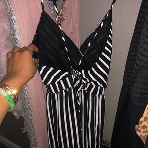 Black and white romper/jumper long